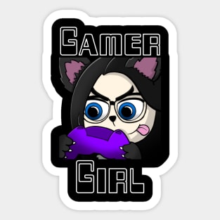 Gamer Girl, Wolf Girl. Twitch streaming gamer girl Sticker